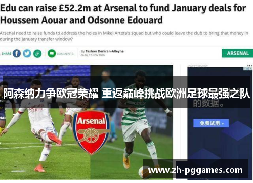 阿森纳力争欧冠荣耀 重返巅峰挑战欧洲足球最强之队